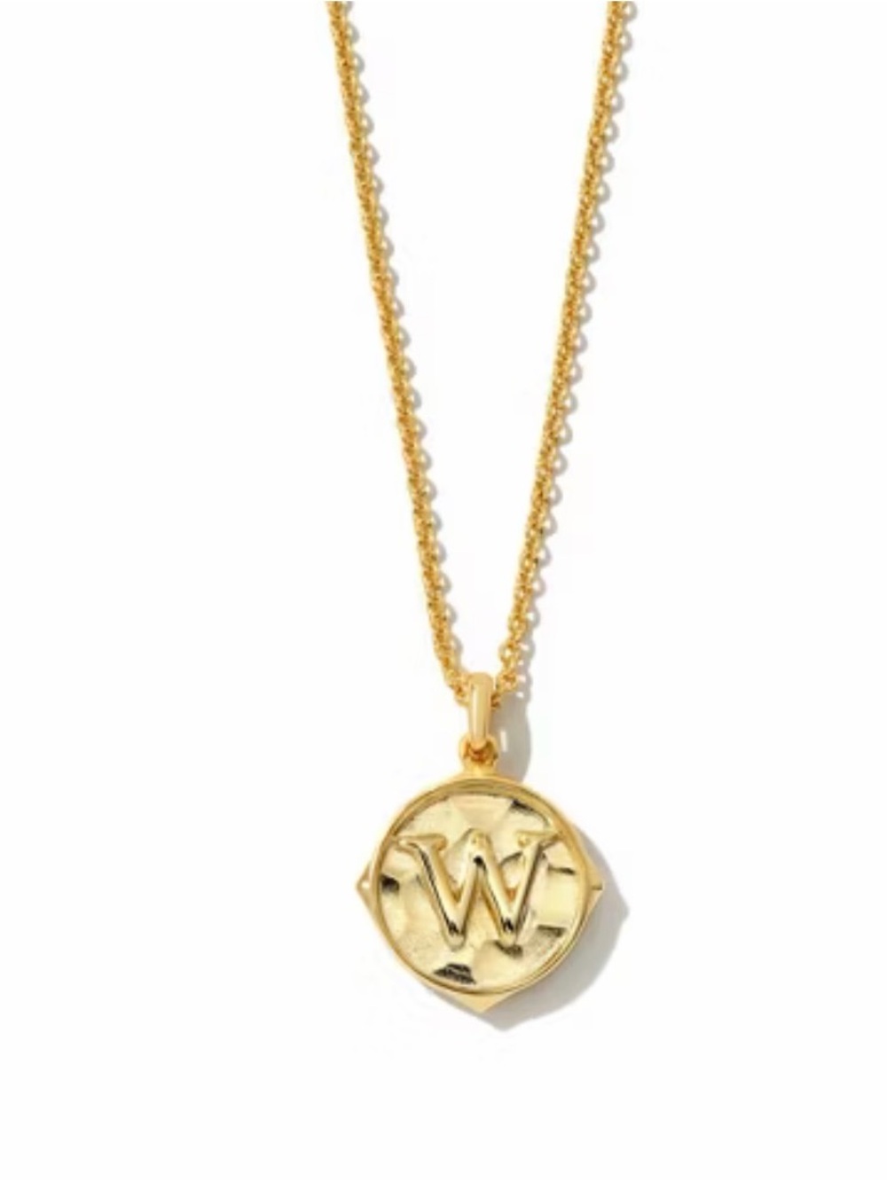 Kendra Scott Fash H4 Gold-Tone Pendant Necklace NWT Letter W
